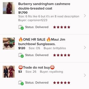 My ratings. Buy with confidence 💯 authentic items